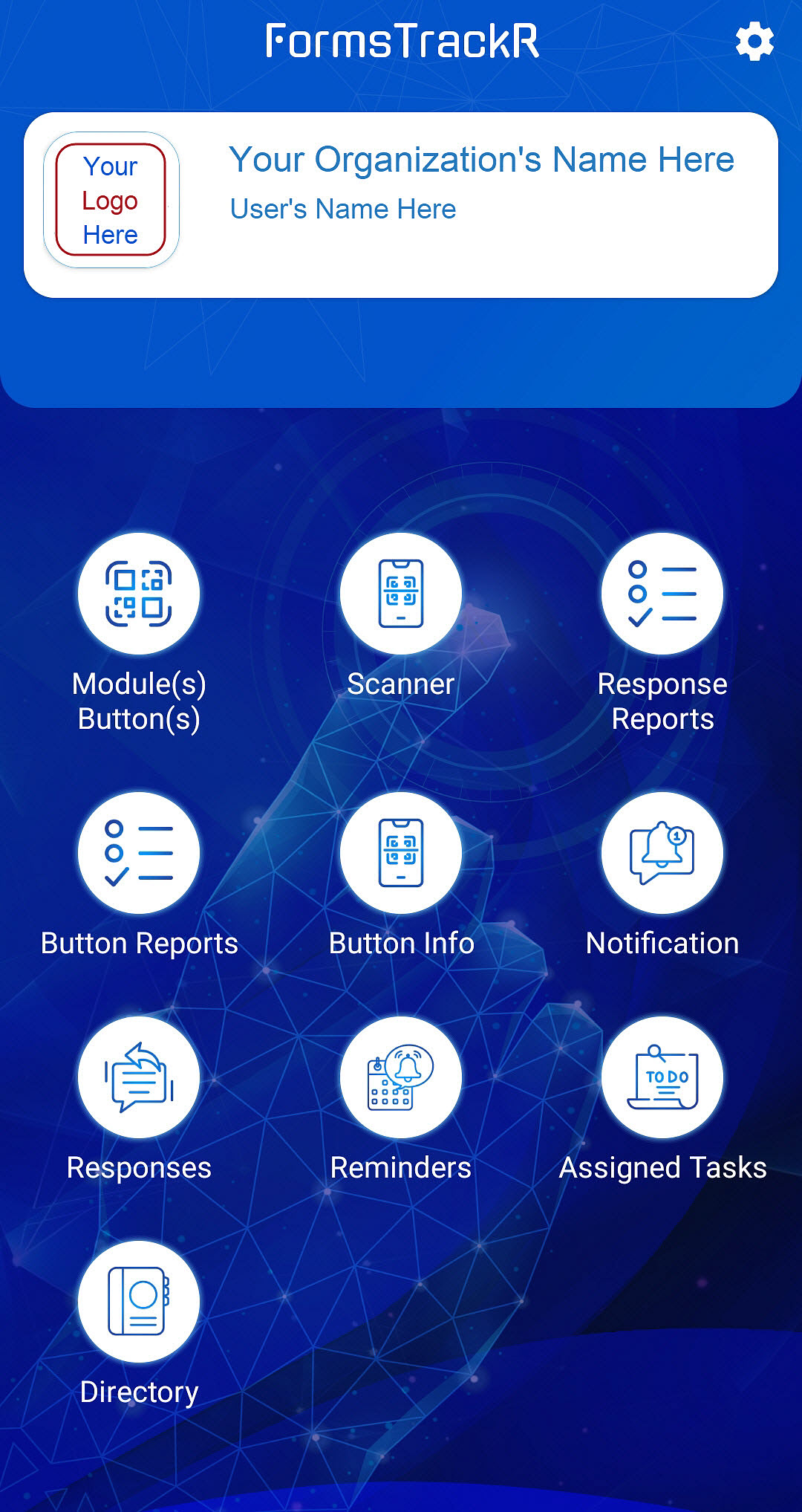 FormsTrackR Home Screen